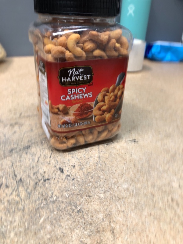 Photo 2 of **BEST BUY DATE:05/17/2022**NON REFUNDABLE**Nut Harvest Cashews, Spicy, 24 oz jar
