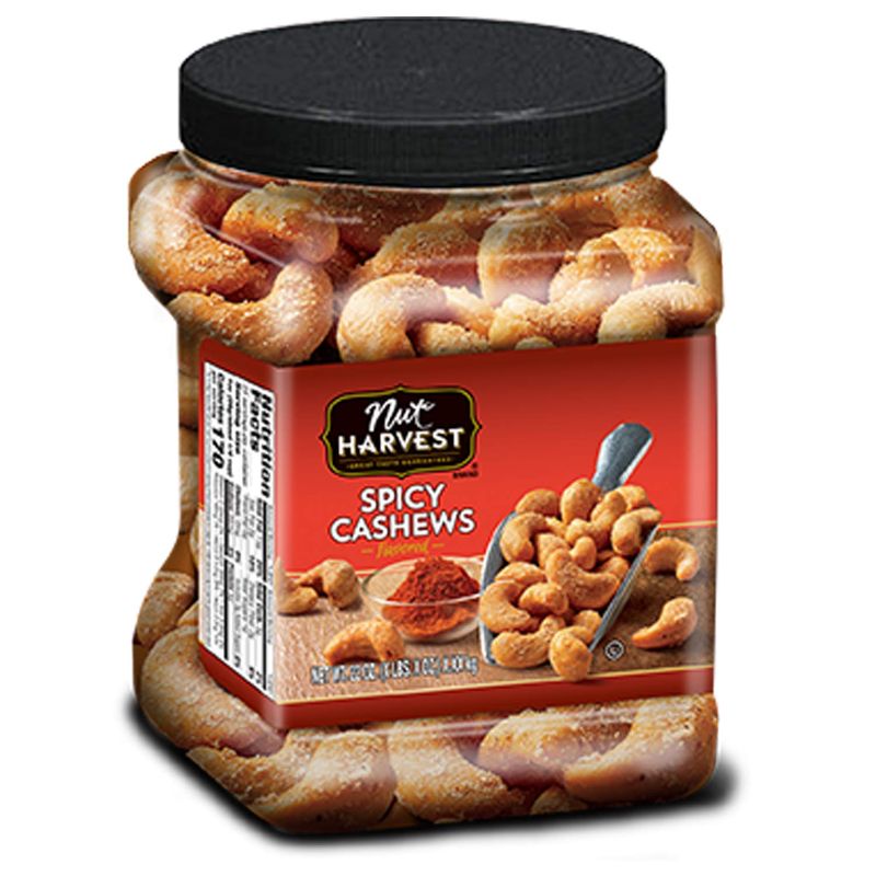 Photo 1 of **BEST BUY DATE:05/17/2022**NON REFUNDABLE**Nut Harvest Cashews, Spicy, 24 oz jar
