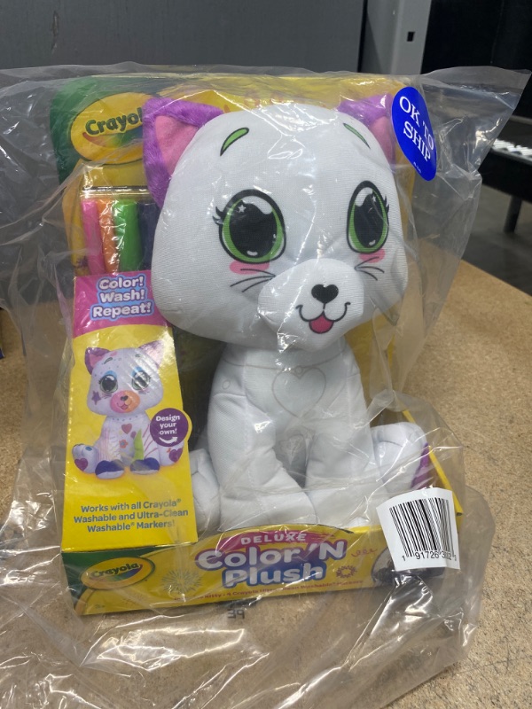 Photo 2 of Crayola 12in Plush Deluxe Color N Plush Kitty