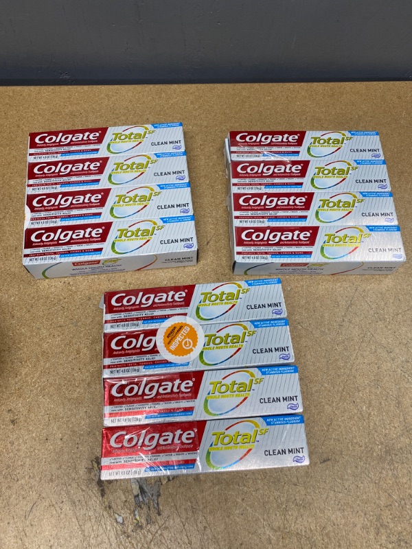 Photo 2 of 12 Packs of Colgate Total Toothpaste Clean Mint - 4.8 Oz