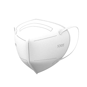 Photo 1 of 2 Packs of HIWUP White KN95 Face Mask, 50 Mask Individually Packaged 5-Ply Disposable Face Masks Filter Efficiency Protection Against PM2.5, Fire Smoke, Dust Cup Dust Mask