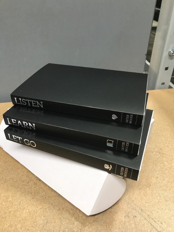 Photo 1 of Decorative Books for Home Decor |Hardcover White, Black, and Gold Faux Designer Decoration Book Stack with Additional Alternate Covers| Small Stacked