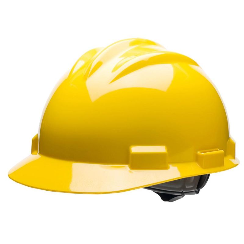 Photo 1 of 4 Packs of Bullard Yellow 4-Point Pinlock Suspension Cap Style Hard Hat, Adjusting Size 