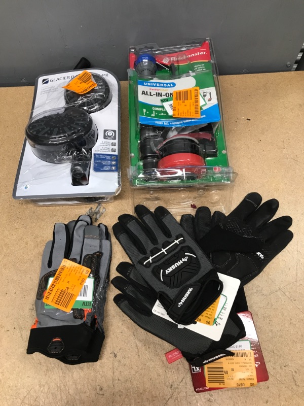 Photo 1 of  Non-Refundable Bundles of Plumbing and Shower Accessories Items Including Gloves 