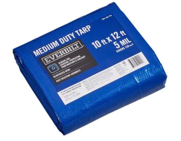 Photo 1 of 2 Sets of 10 ft. x 12 ft. Blue Medium Duty Tarp