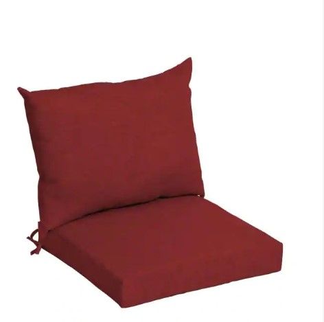 Photo 1 of 
ARDEN SELECTIONS
21 in. x 21 in. Ruby Red Leala Outdoor Dining Chair Cushion