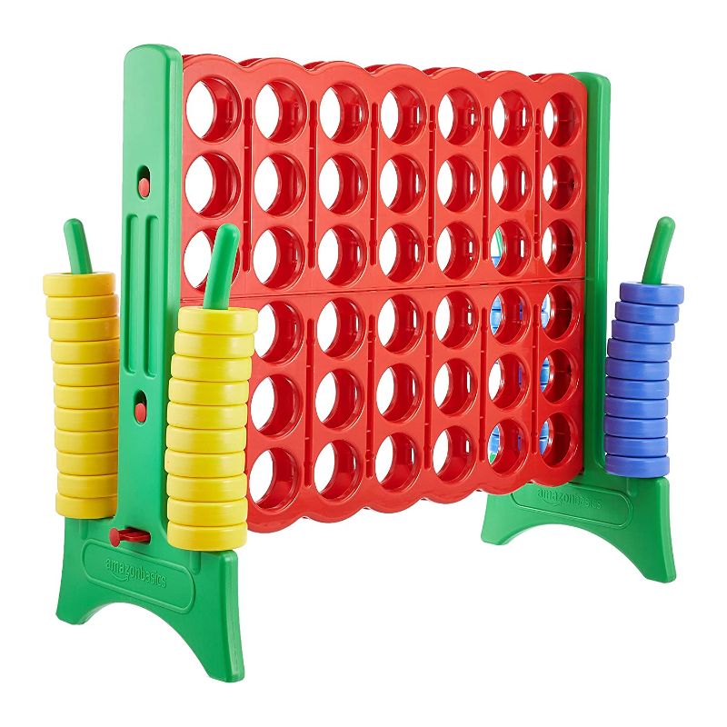 Photo 1 of Amazon Basics Giant 4-In-A-Row, 4-To-Score Premium Plastic Game Set
