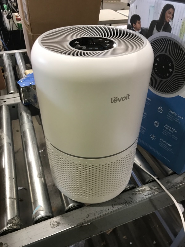 Photo 2 of LEVOIT Air Purifier for Home Allergies Pets Hair in Bedroom, H13 True HEPA Filter, 24db Filtration System Cleaner Odor Eliminators, Ozone Free, Remove 99.97% Dust Smoke Mold Pollen, Core 300, White
