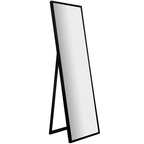 Photo 1 of **FRAME ONlY** Framed Black Floor Free Standing Mirror with Easel 16"x57" by Gallery Solutions
