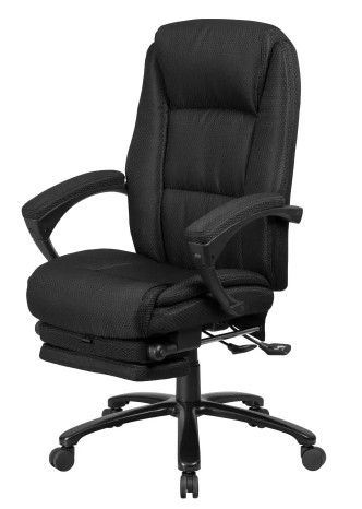 Photo 1 of Delacora 27 Inch Wide Fabric Executive Swivel Chair with Padded Arms
