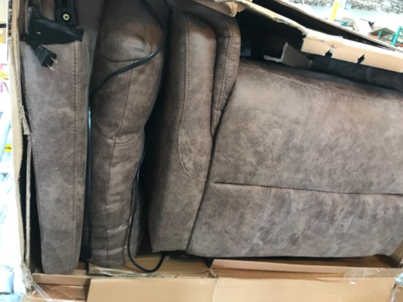 Photo 2 of **INCOMPLETE BOX 1/2** Homall Electric Power Lift Recliner Chair, Fabric Massage Recliner with Side Buttons and USB Port
