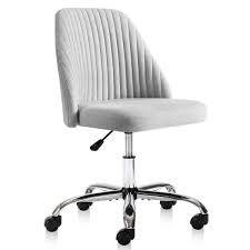 Photo 1 of Gray Home Office Modern Twill Fabric Mid-Back Task Chair
