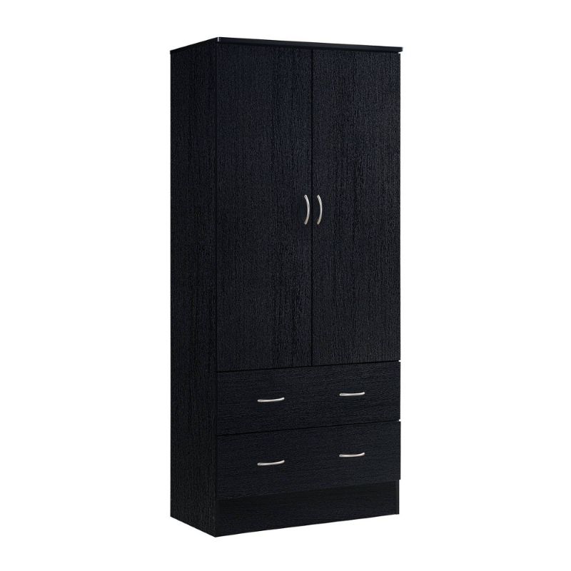 Photo 1 of 2-Door Armoire with 2-Drawers in Black
