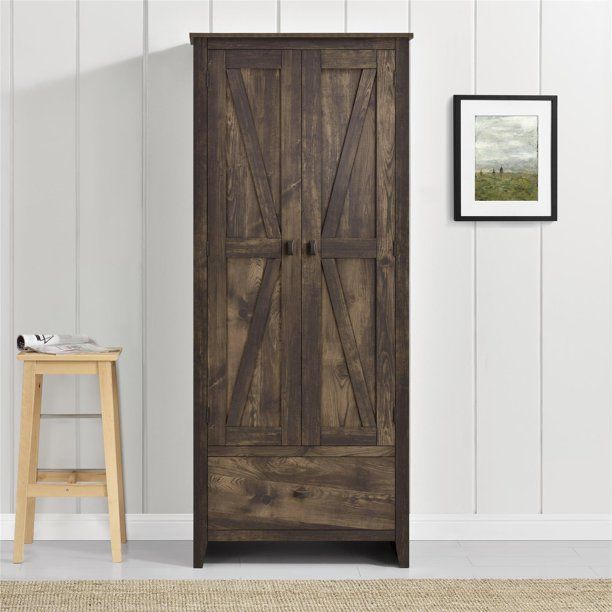 Photo 1 of Ameriwood SystemBuild Farmington 30" Wide Storage Cabinet, Rustic
