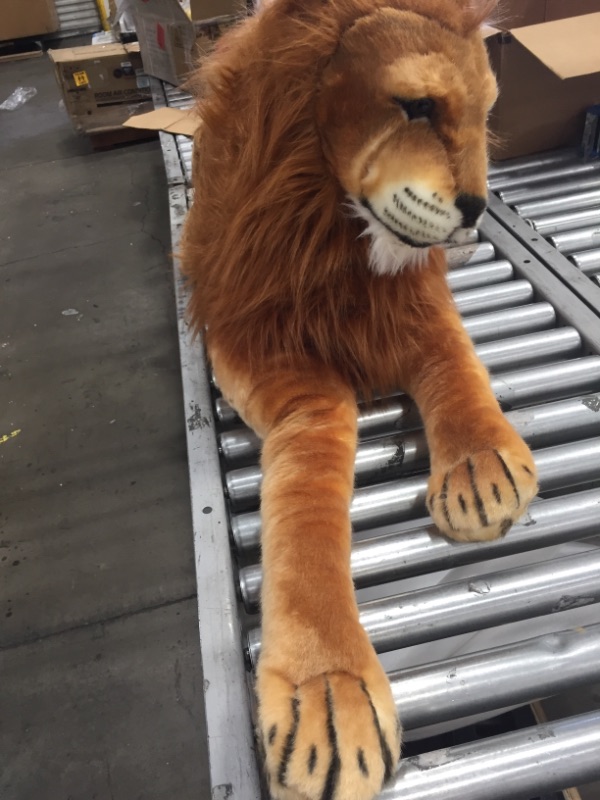 Photo 1 of Melissa & Doug Giant Lion - Lifelike Stuffed Animal (over 6 feet long)
