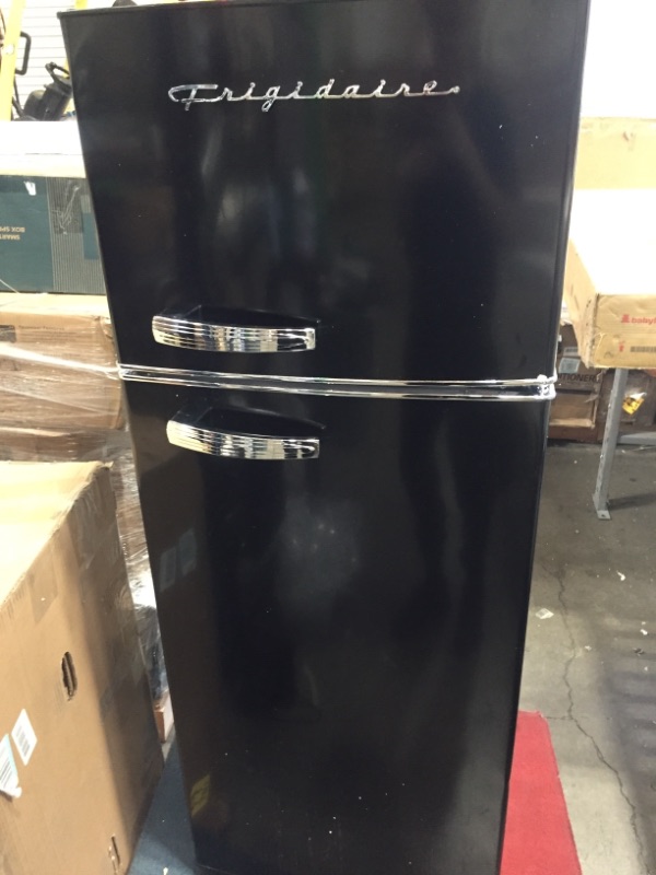 Photo 2 of Frigidaire 7.5 Cu. Ft. Top Freezer Refrigerator in Black - RETRO, EFR753
