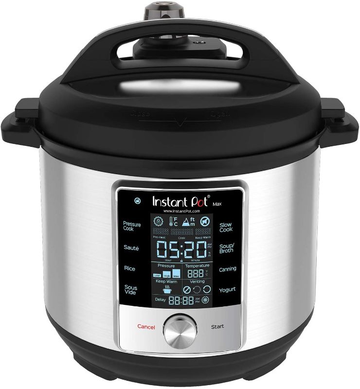 Photo 1 of Instant Pot Max 6 Quart Multi-use Electric Pressure Cooker with 15psi Pressure Cooking, Sous Vide, Auto Steam Release Control and Touch Screen
