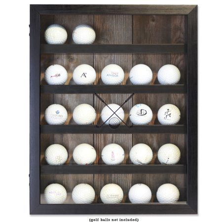 Photo 1 of 11x14 Golf Ball Shadow Box Display Case - Holds 25 Logo Balls
