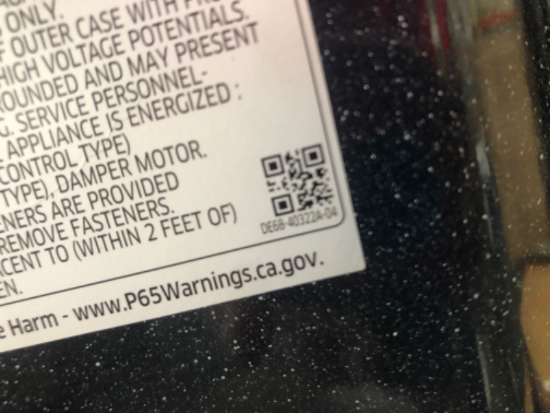 Photo 5 of (UNABLE TO OPEN DOOR; MAJOR DENTS) 
Samsung MS19M8000AG MS19M8000AG/AA Large Capacity Countertop Microwave Oven, Black Stainless Steel, 1.9
