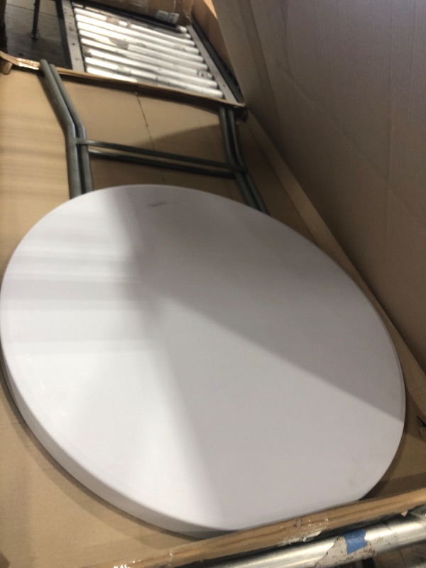 Photo 3 of (COSMETIC DAMAGES)
Flash Furniture 2.63-Foot Round Granite White Plastic Bar Height Folding Table
