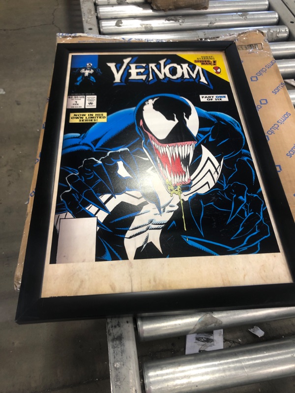Photo 2 of (BROKEN CORNER FRAME)
Trends International Marvel Comics - Venom - Lethal Protector Cover #1 Wall Poster, 24" x 16", Black Framed Version
