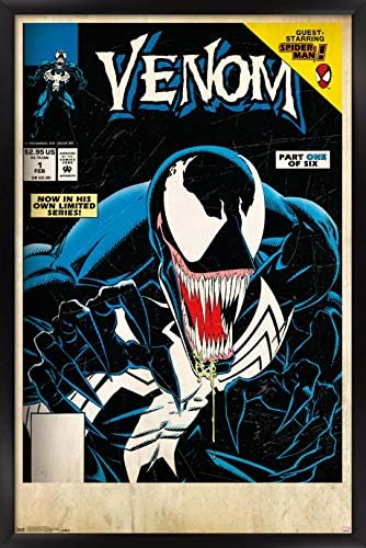 Photo 1 of (BROKEN CORNER FRAME)
Trends International Marvel Comics - Venom - Lethal Protector Cover #1 Wall Poster, 24" x 16", Black Framed Version
