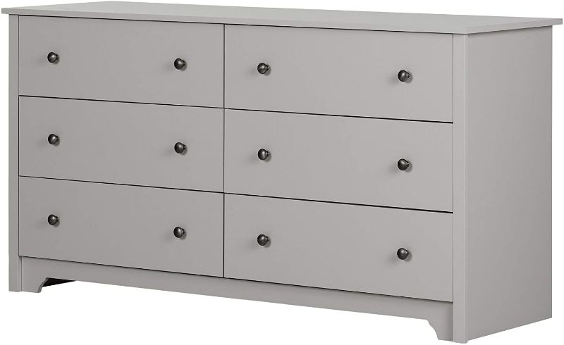 Photo 1 of ****1 BOX 0F 2**** INCOMPLETE South Shore Vito 6-Drawer Double Dresser, Soft Gray
OUTER SHELL ONLY