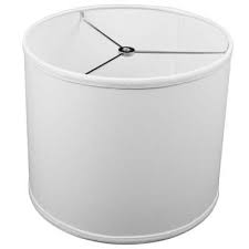 Photo 1 of 12 in. Top Diameter x 10 in. H x 12 in. Bottom Diameter Linen White Drum Lamp Shade
