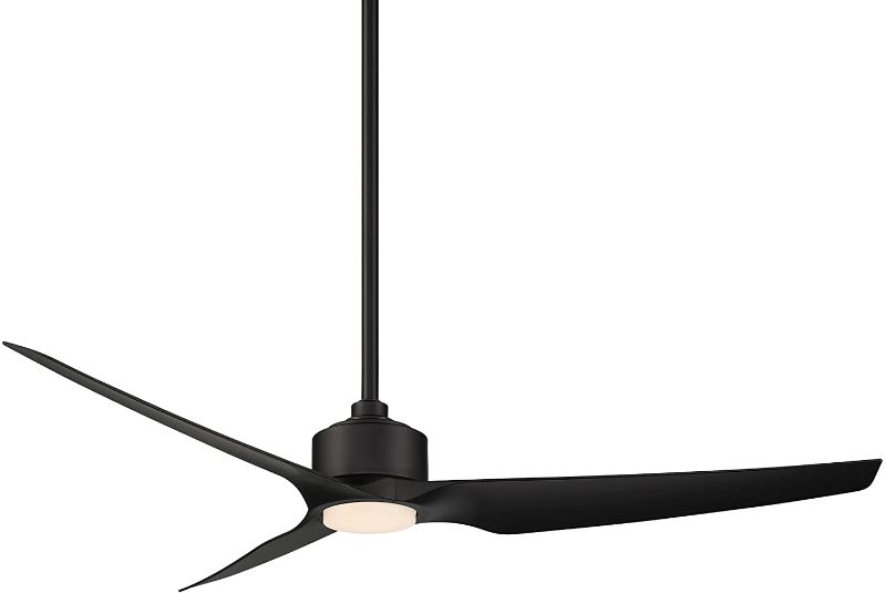 Photo 1 of Stella Indoor and Outdoor 3-Blade Smart Ceiling Fan 60in Matte Black with 3000K LED Light Kit and Remote Control