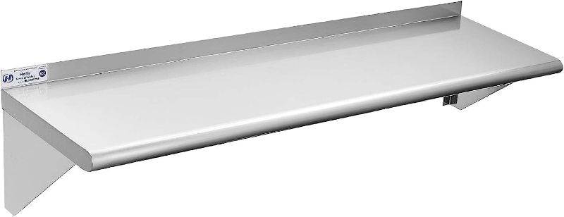 Photo 1 of *Not Exact* Stainless Steel Shelf 12 x 48 Inches 280 lb, NSF Commercial Wall Mount Floating Shelving for Restaurant, Kitchen, Home and Hotel
