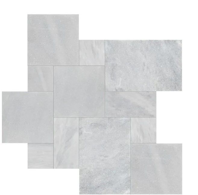 Photo 1 of (120 pieces/160 sq. ft./Pallet) MSI Cosmic Gray Pattern 16 in. x 24 in. Rectangle Sandblast Marble Paver Kit 