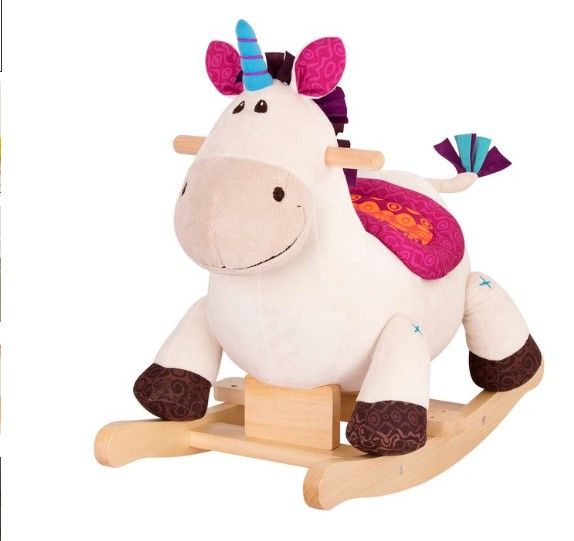 Photo 1 of B. toys Wooden Rocking Unicorn Rodeo Rockers - Dilly-Dally

