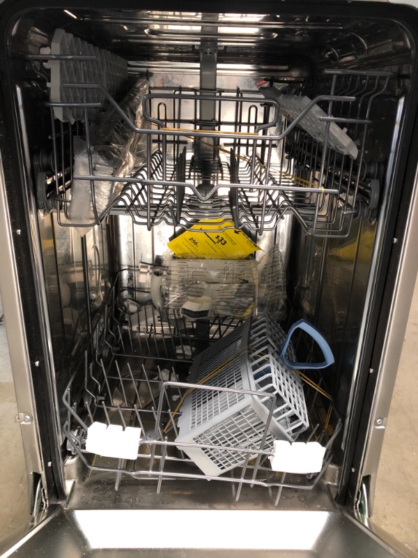 Photo 6 of NOT-FUNCTIONAL: Avanti DWT18V3S Dishwasher 18-Inch Built in with 3 Wash Options and 6 Automatic Cycles, Stainless Steel Construction with Electronic Control LED Display, Low Noise Rating, Metallic 24.25 x 17.75 x 32.25 inches

