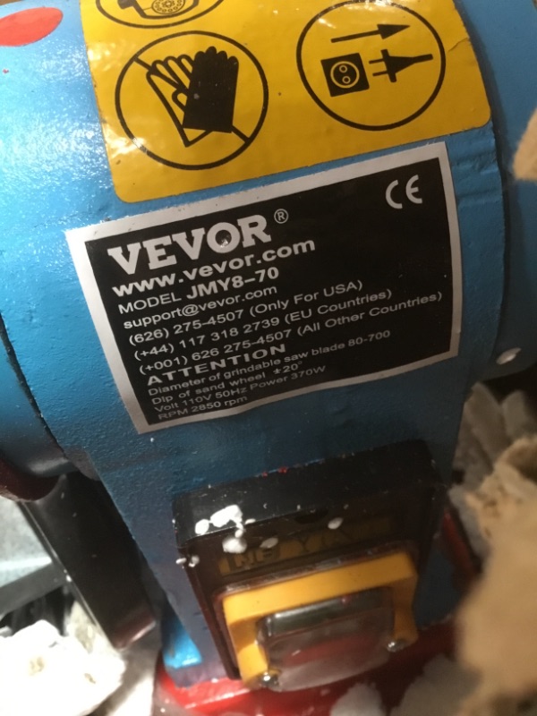 Photo 4 of ***NON- FUNCTIONAL/ PARTS ONLY***
VEVOR Round Circular Saw Blade Grinder Machine 110V 370W Rotary Angle Mill Sharpener 125mm Electric Saw Blade Sharpener Machine for Sharpening Carbide Tipped Saw Blades (W/Water Tank)
