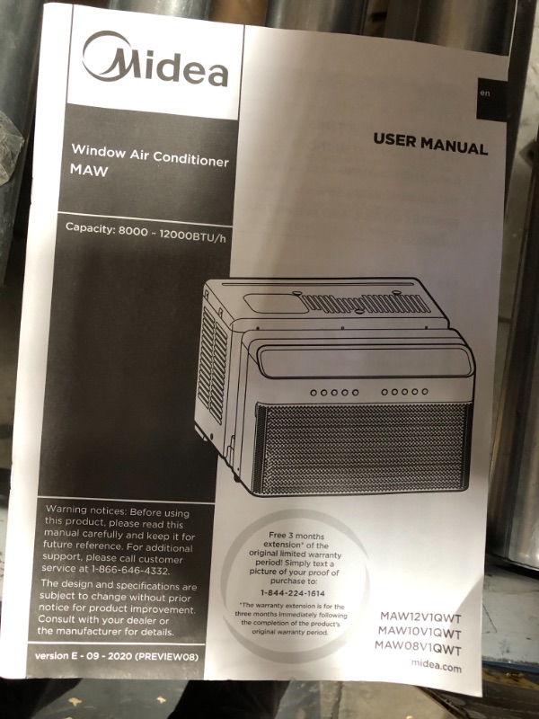 Photo 4 of Midea 8,000 BTU U-Shaped Smart Inverter Window Air Conditioner–Cools up to 350 Sq. Ft., Ultra Quiet with Open Window Flexibility, Works with Alexa/Google Assistant, 35% Energy Savings, Remote Control 21.97 x 19.17 x 13.46 inches

