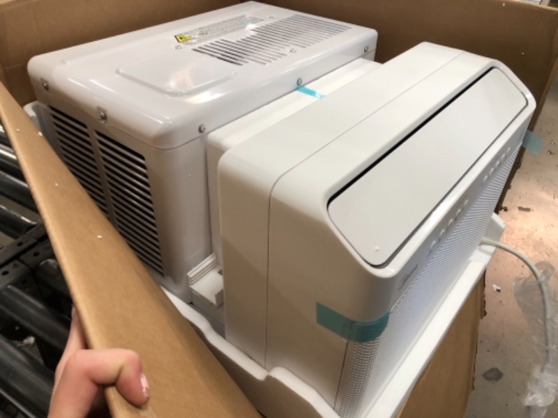 Photo 3 of Midea 8,000 BTU U-Shaped Smart Inverter Window Air Conditioner–Cools up to 350 Sq. Ft., Ultra Quiet with Open Window Flexibility, Works with Alexa/Google Assistant, 35% Energy Savings, Remote Control 21.97 x 19.17 x 13.46 inches

