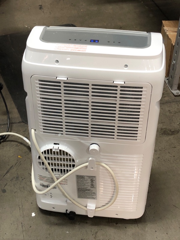 Photo 3 of BLACK+DECKER 8,000 BTU Portable Air Conditioner with Remote Control, White 16.5 x 11.5 x 26 inches

