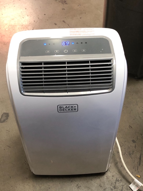 Photo 2 of BLACK+DECKER 8,000 BTU Portable Air Conditioner with Remote Control, White 16.5 x 11.5 x 26 inches

