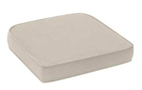 Photo 1 of 20.5 in. x 19.5 in. Putty Outdoor Trapezoid Seat Cushion (2-Pack)
