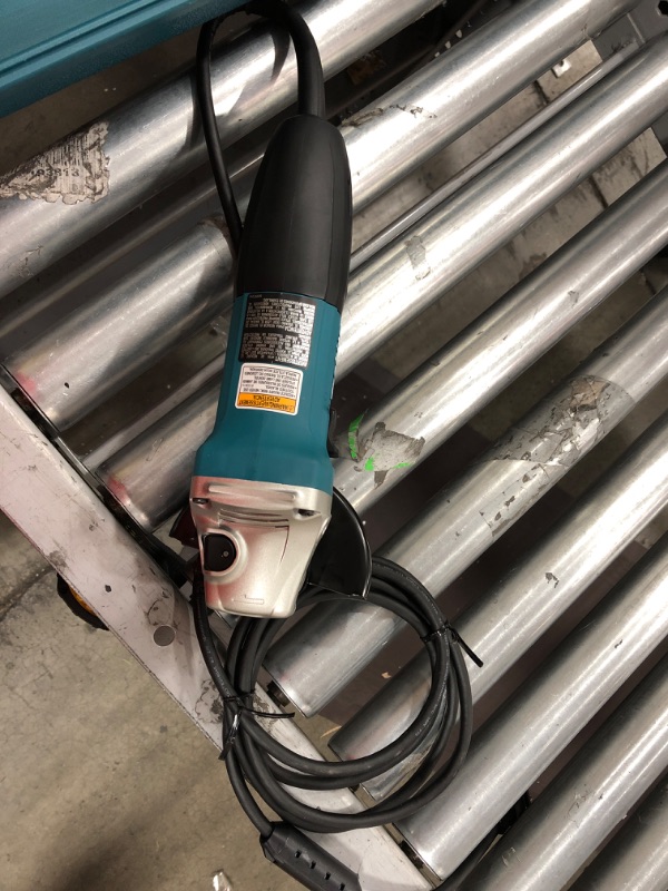 Photo 2 of 6 Amp Corded 4 in. Lightweight Angle Grinder with Grinding Wheel, Wheel Guard Side Handle Hard Case