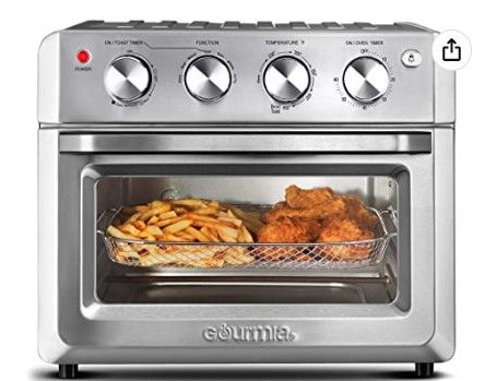 Photo 1 of PARTS ONLY 
Gourmia GTF7580 7-in-1 Air Fryer Oven - Stainless Steel - Large Capacity - 4 Simple Controls
