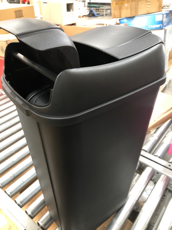 Photo 2 of 13.3gal Pivot Lid Waste Can Black - Room Essentials™

