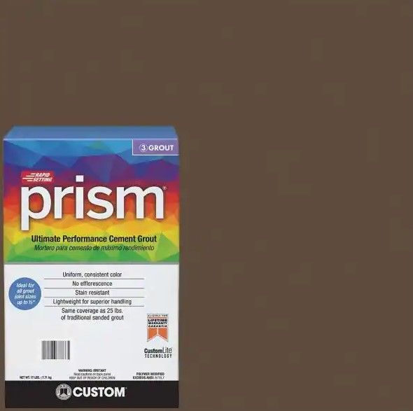 Photo 1 of 11 cases - Custom Building Products
Prism #646 Coffee Bean 17 lb. Grout