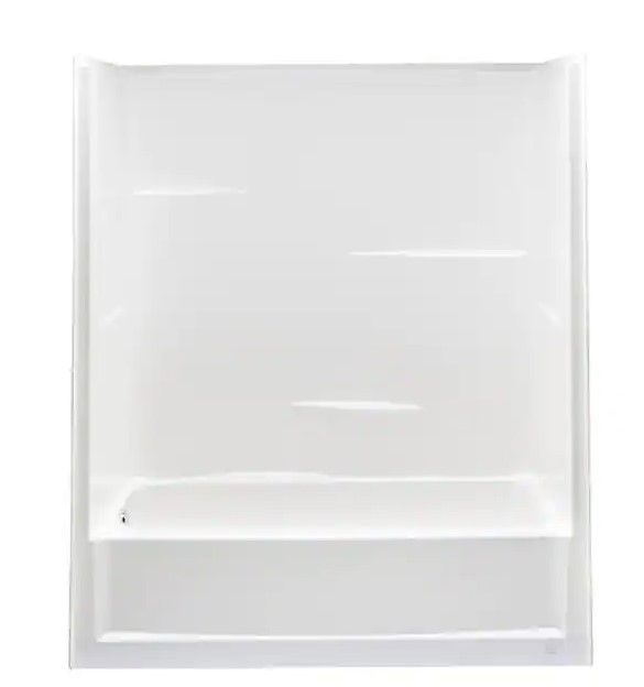 Photo 1 of 
Aquatic
Everyday 60 in. x 30 in. x 72 in. 1-Piece Acrylx Acrylic Bath and Shower Kit with Left Drain in White