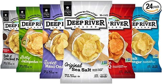 Photo 1 of **NON-REFUNDABLE** EXP JUL11, 22Deep River Snacks Kettle Potato Chips, Variety Pack, 2 Ounce (Pack of 24)
