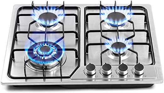 Photo 1 of 22?x20? Built in Gas Cooktop 4 Burners Stainless Steel Stove with NG/LPG Conversion Kit Thermocouple Protection and Easy to Clean (20Wx22L)
