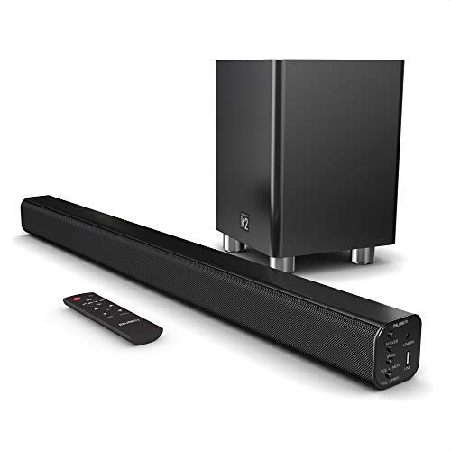 Photo 1 of Majority K2 Sound Bar and Wireless Subwoofer | 2.1 Surround Sound with Bluetooth | with FM Radio and Multi-Connection
