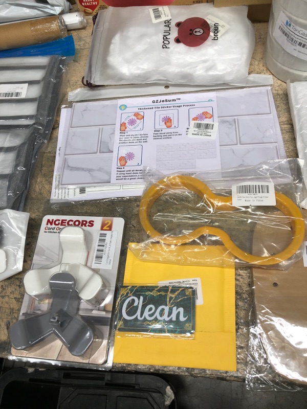 Photo 2 of 15 PIECE HOME/KITCHEN ORGANIZERS (CABLE WRAPS; ROLL DISH RACK; AIR FRYER FILTERS; BURGER MOLDS; FOOD COVERS; ETC)