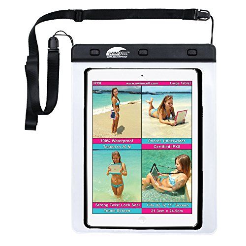 Photo 1 of SwimCell 1 Waterproof iPad Case for Large iPad. Kindle, Camera and Other Dry Valuables. 8.5 x 9.5. Up to 11 Screen. Pouch. T