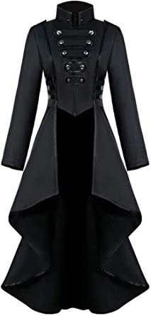 Photo 1 of JEEZOO Women's Gothic Steampunk Vintage Corset Medieval Halloween Costume Coat Victorian Tailcoat Jacket